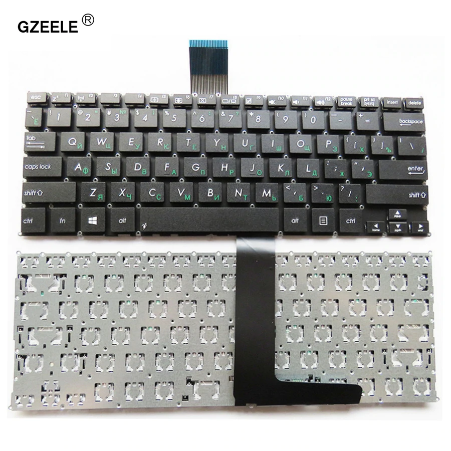 Клавиатура для ноутбука Asus F200CA, F200LA, F200MA, X200CA, X200LA, X200MA белая, без рамки