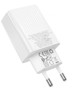 partsokey ЗУ Сетевое Borofon BN29 1USB+1TypeC PD30W+QC3.0 GAN коробка White