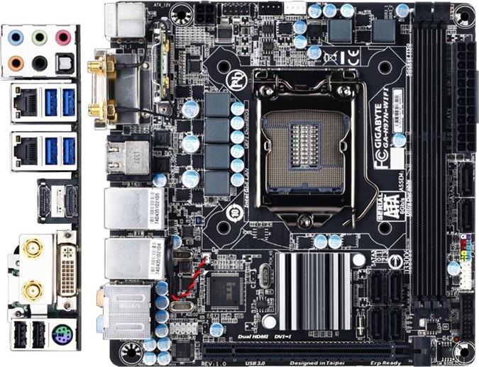 Материнская плата Gigabyte LGA1150 GA-H97N-WIFI в магазине PartsOkey.ru в Ростове на Дону, Краснодаре и Москве