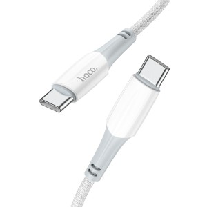 hoco-x70-ferry-60w-charging-data-cable-type-c-to-type-c-white