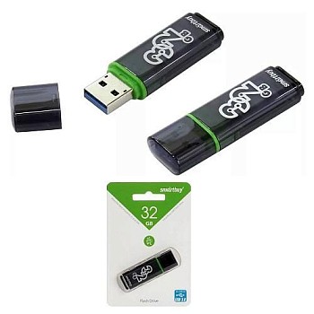 USB 3.0 32Gb Smart Buy Glossy series Dark Grey в магазине PartsOkey.ru в Ростове на Дону, Краснодаре и Москве